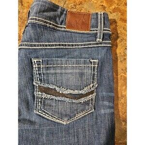 BKE Buckle addison Capri Jeans Women's 30 Blue denim Pants Raw Hem (A236)